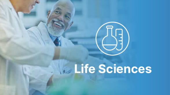 Two people working in lab