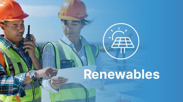 People on solar farm