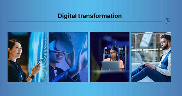 Collage depicting tech